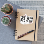 Frau mit Klasse - Sticker - Weiß glänzend