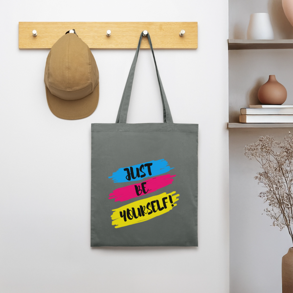 Just be yourself - Bio-Stoffbeutel - Anthrazit