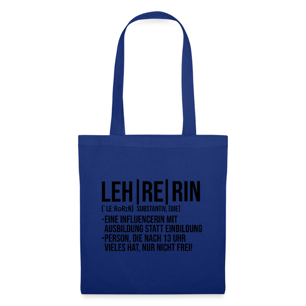Leh-re-rin Stoffbeutel - Royalblau