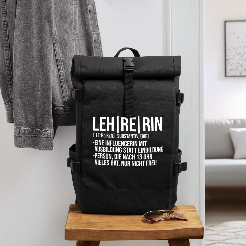 Leh-Re-Rin - Rolltop Rucksack - Schwarz