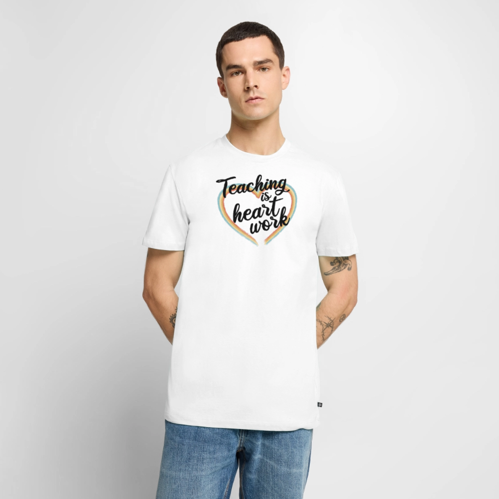 Heart work - Männer Premium T-Shirt - Weiß