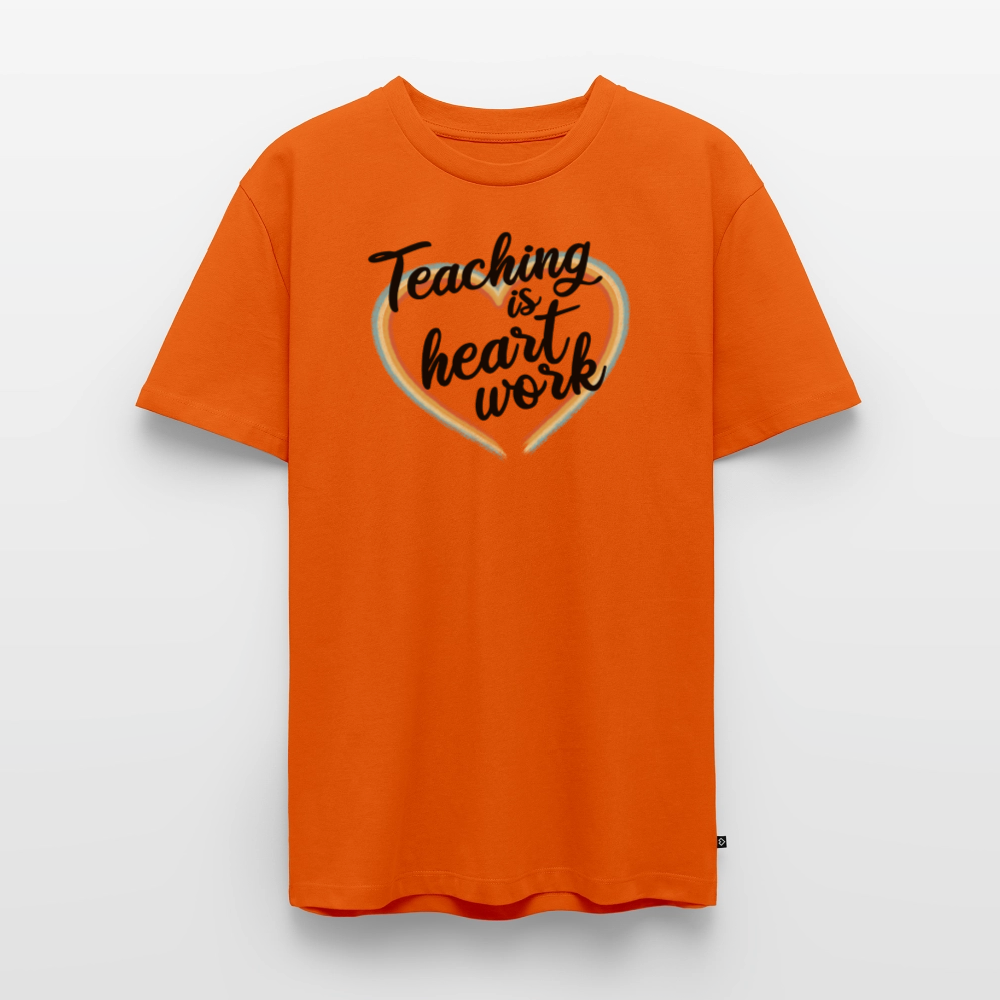 Heart work - Männer Premium T-Shirt - Orange 