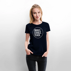 Inhale. Exhale. Teach. - Frauen Premium T-Shirt - Navy