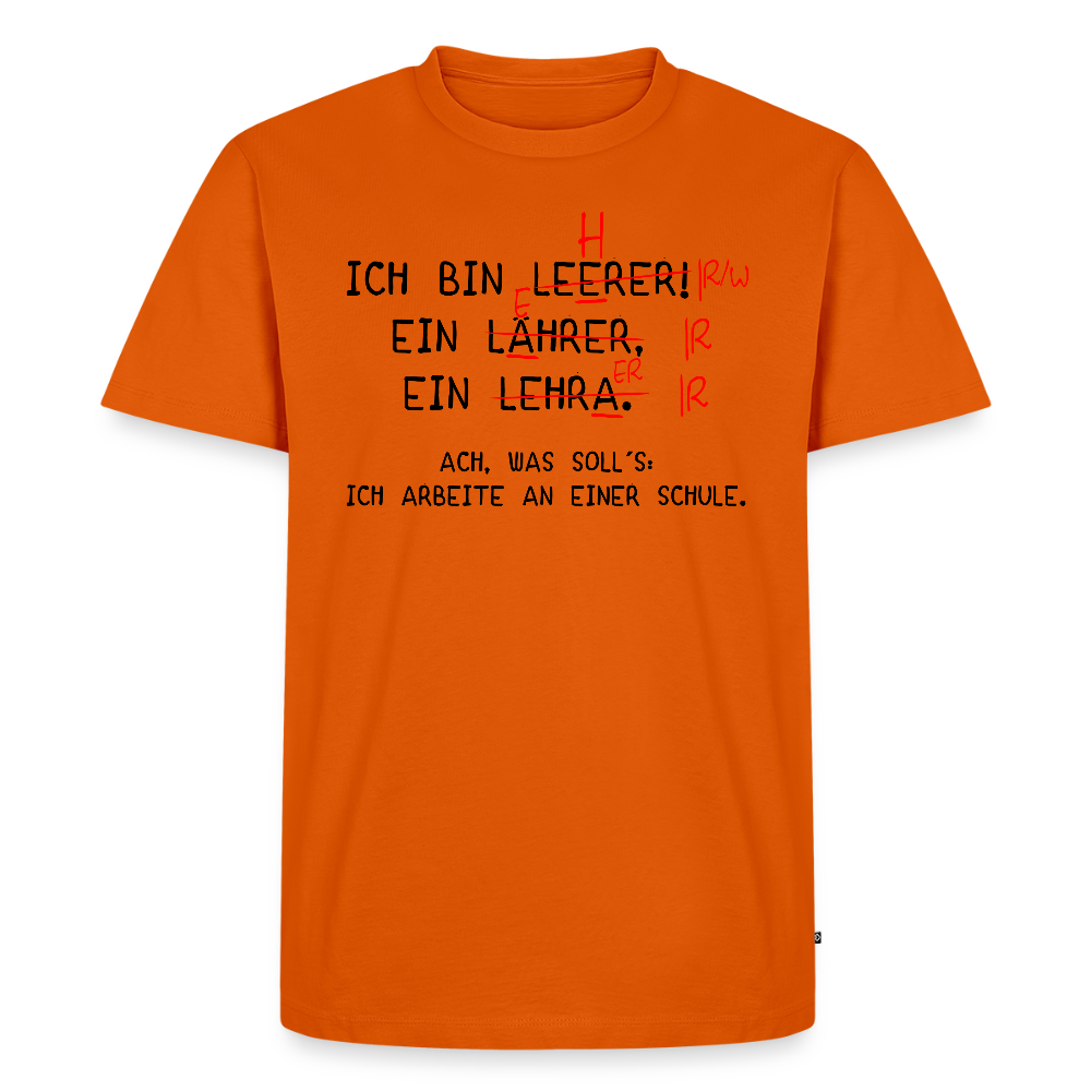 Ich bin Leerer. - Männer Premium T-Shirt - Orange 