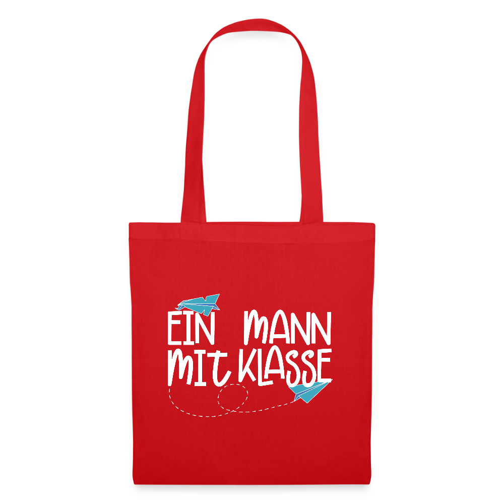 Ein Mann mit Klasse - Stoffbeutel - Rot