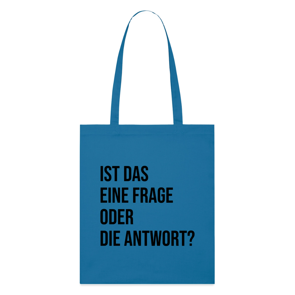 Frage?! - Bio-Stoffbeutel - Königsblau