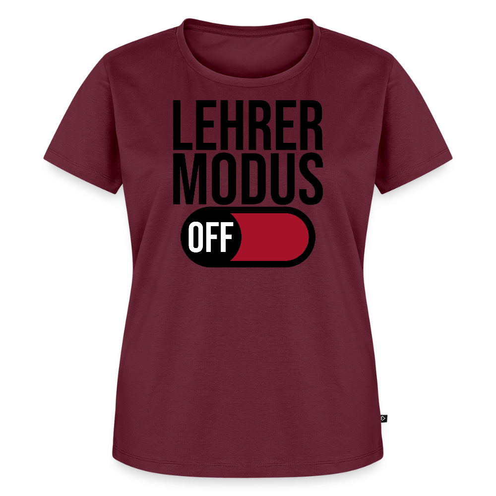 Lehrer Modus off - Frauen Premium T-Shirt - Burgunderrot