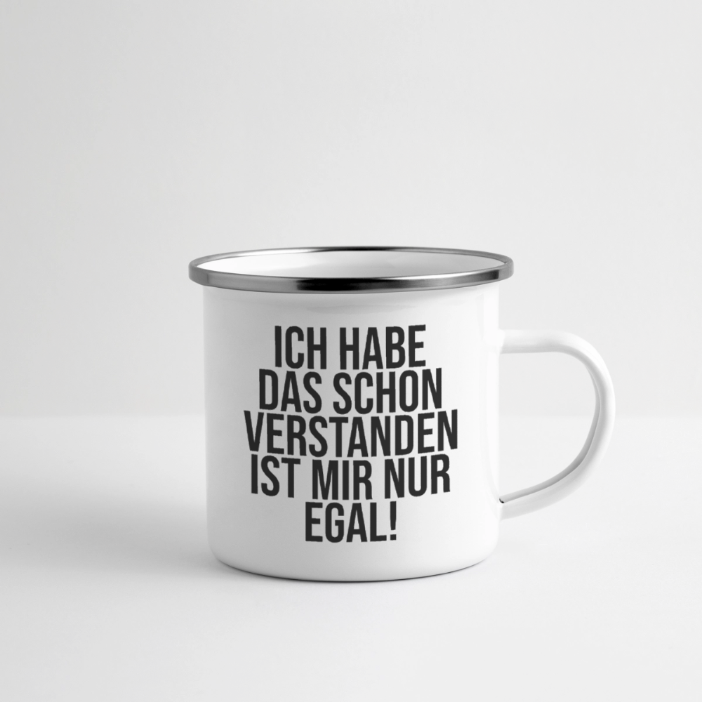 Verstanden - Emaille-Tasse - Weiß