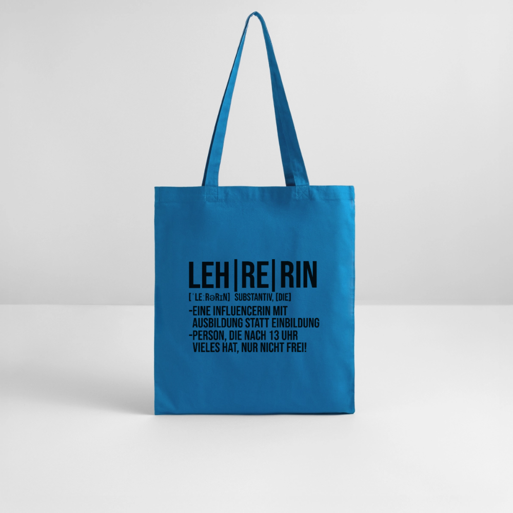 Lehrerin - Bio-Stoffbeutel - Königsblau