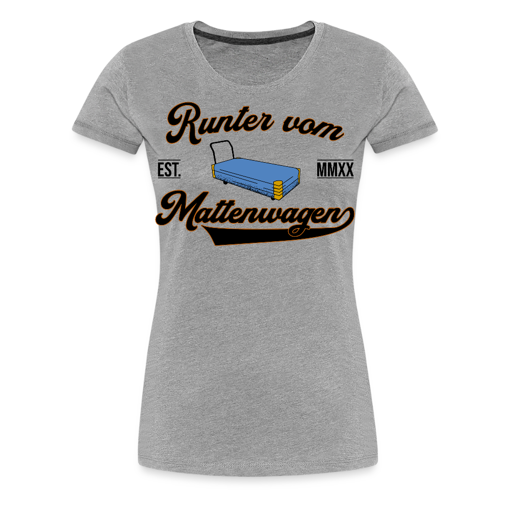 Mattenwagen - Frauen Premium T-Shirt - Grau meliert