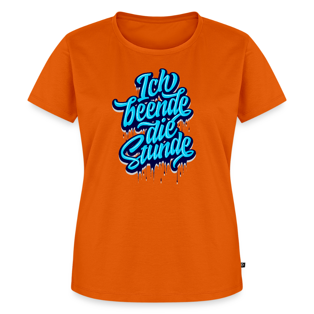 Ich beende die Stunde - Frauen Premium T-Shirt - Orange 