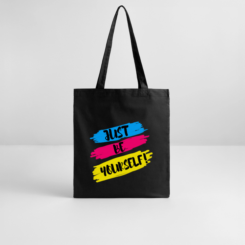 Just be yourself - Bio-Stoffbeutel - Schwarz