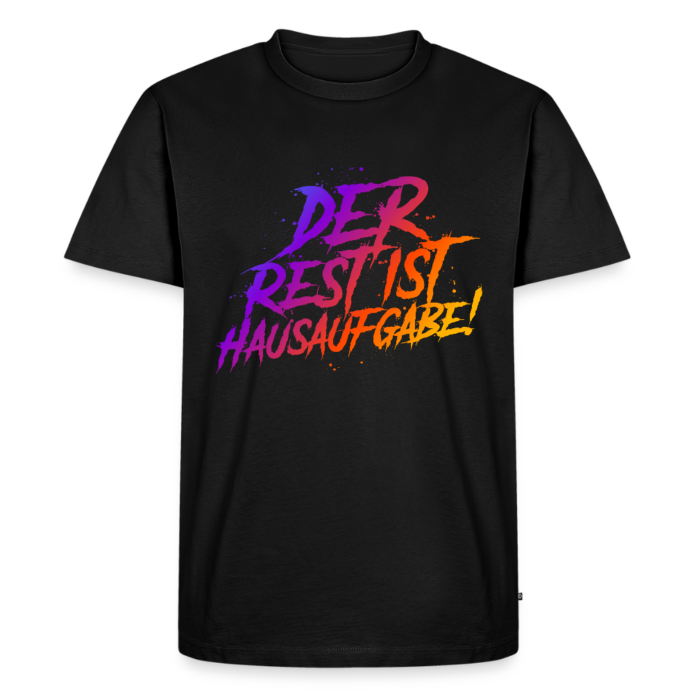 Der Rest ist Hausaufgabe! - Männer Premium T-Shirt - Schwarz