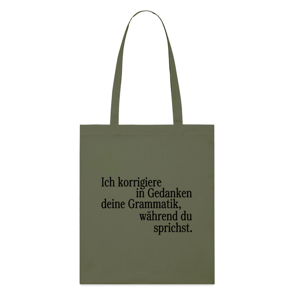 Grammatik - Bio-Stoffbeutel - Khaki