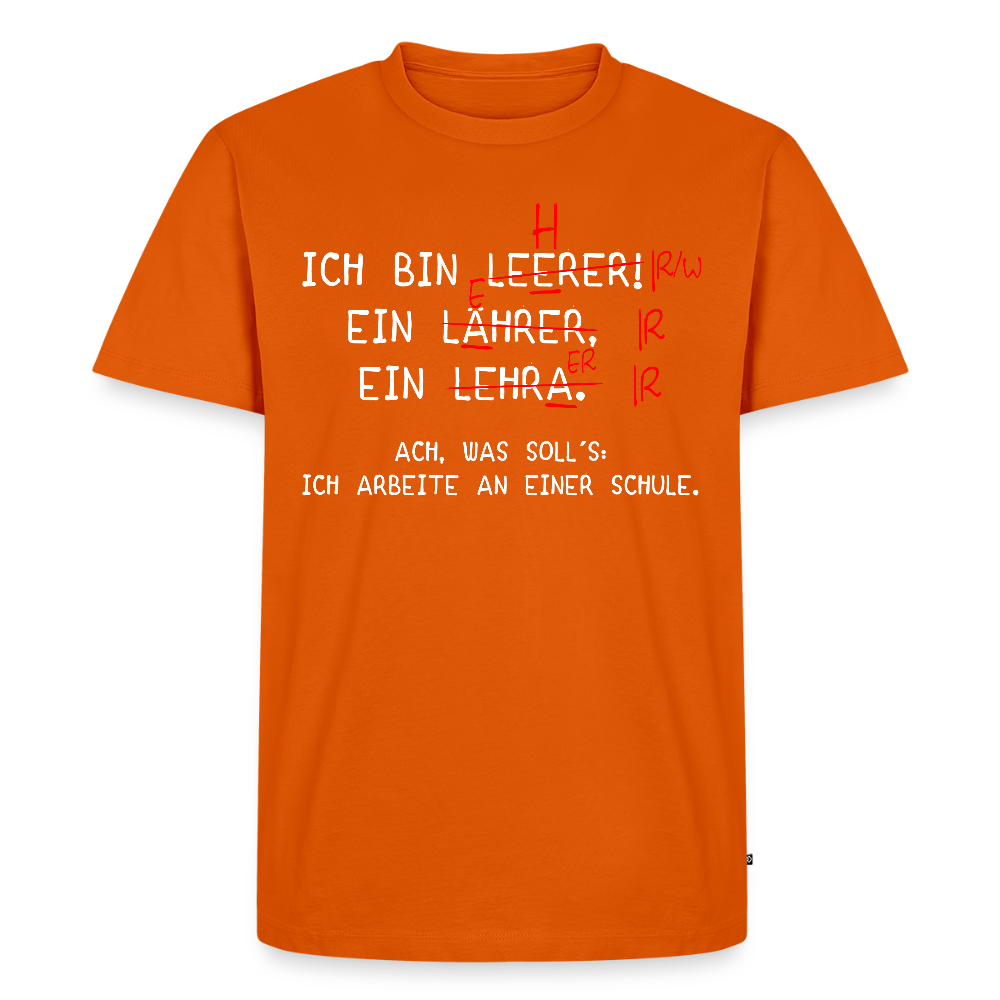 Ich bin Leerer - Männer Premium T-Shirt - Orange 