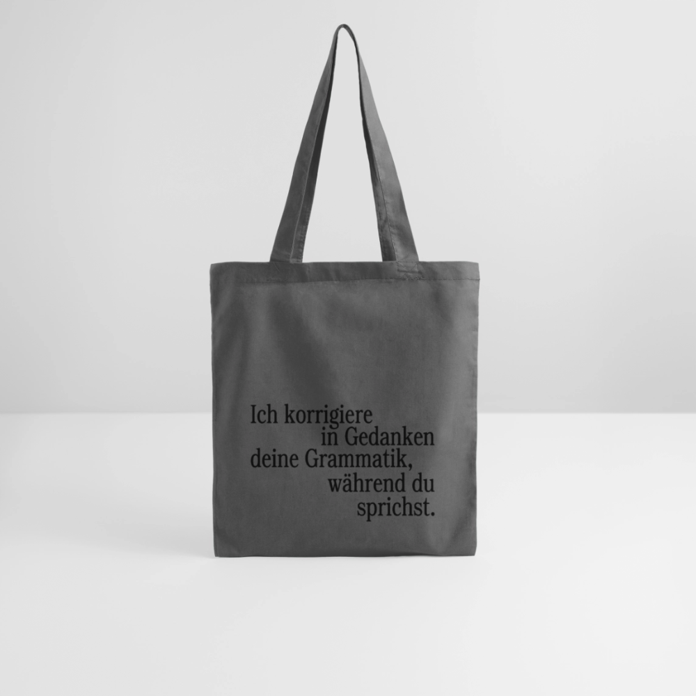 Grammatik - Stoffbeutel - Graphite