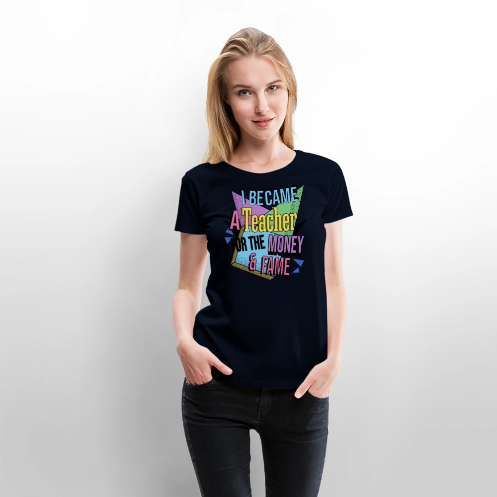 Money & Fame 90's - Frauen Premium T-Shirt - Navy