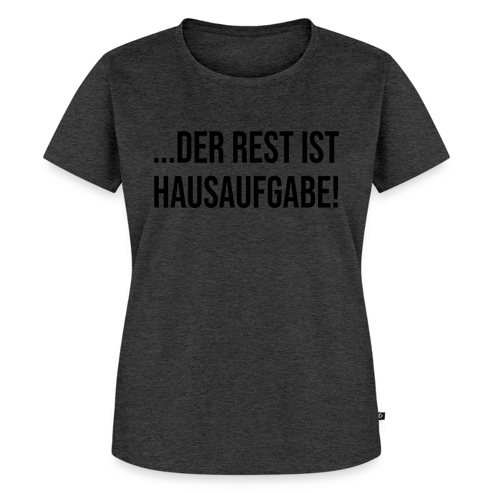 Hausaufgabe - Frauen Premium T-Shirt - Anthrazit meliert