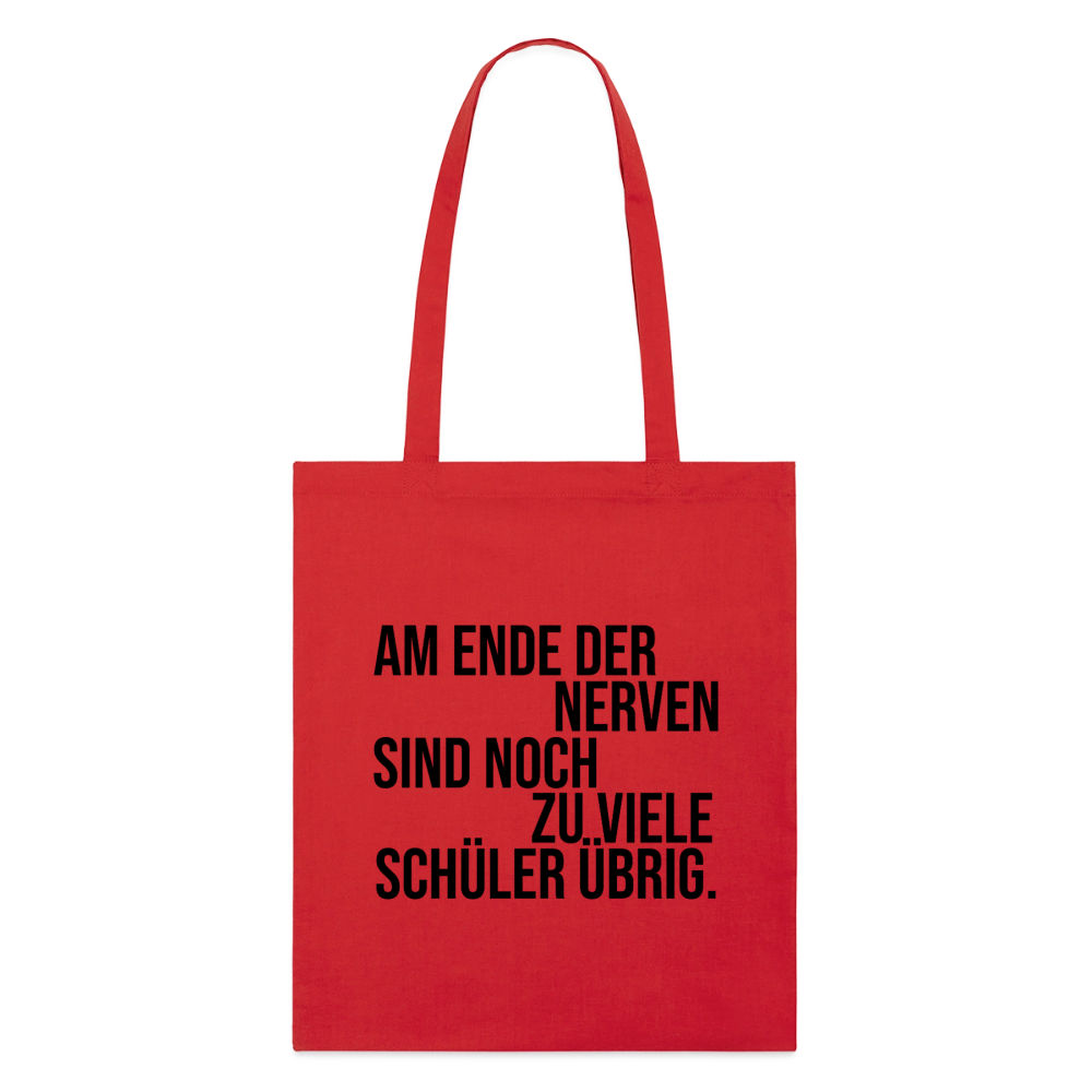 Zu viele Schüler - Bio-Stoffbeutel - Rot