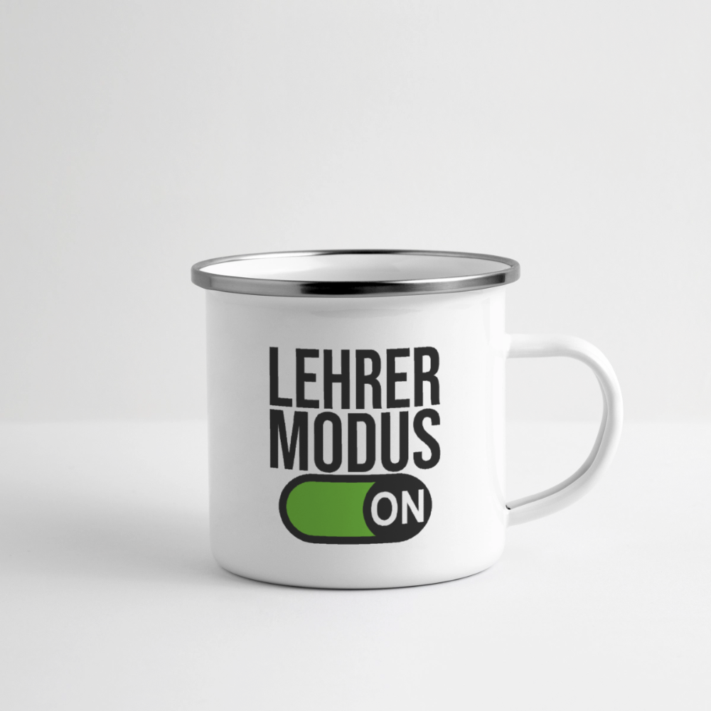 Lehrer Modus - Emaille-Tasse - Weiß