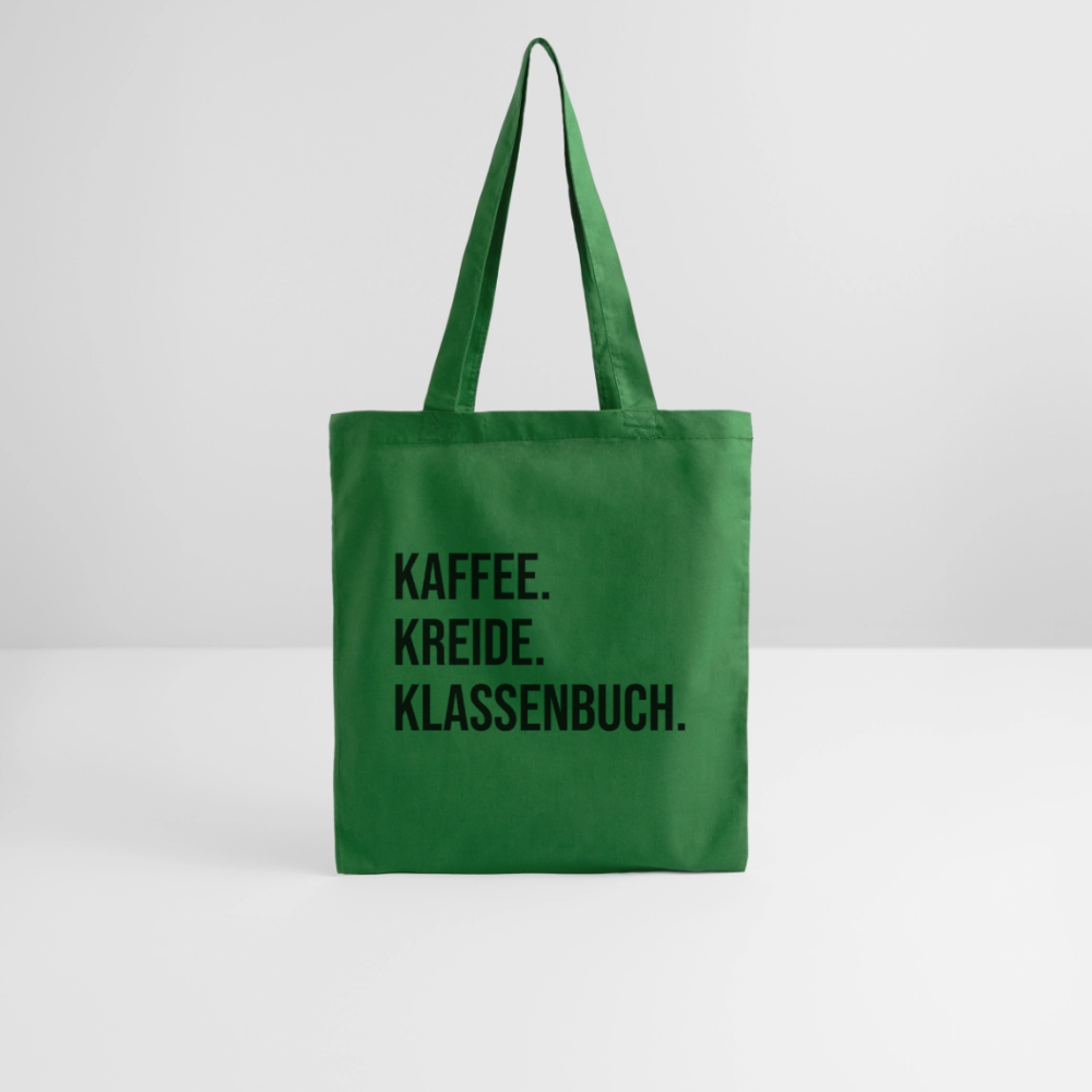 Kaffee. Kreide. Klassenbuch - Stoffbeutel - Fichte