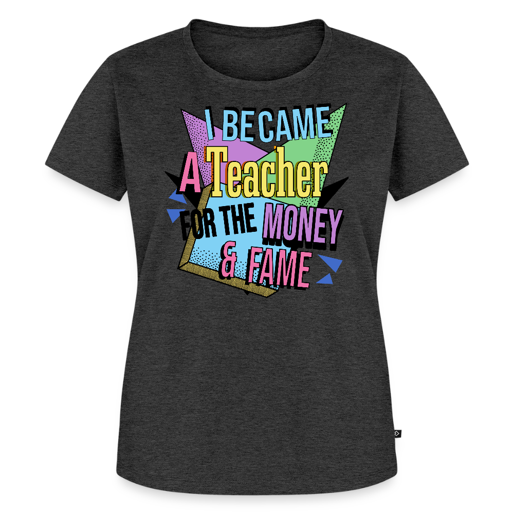 Money & Fame 90's - Frauen Premium T-Shirt - Anthrazit meliert