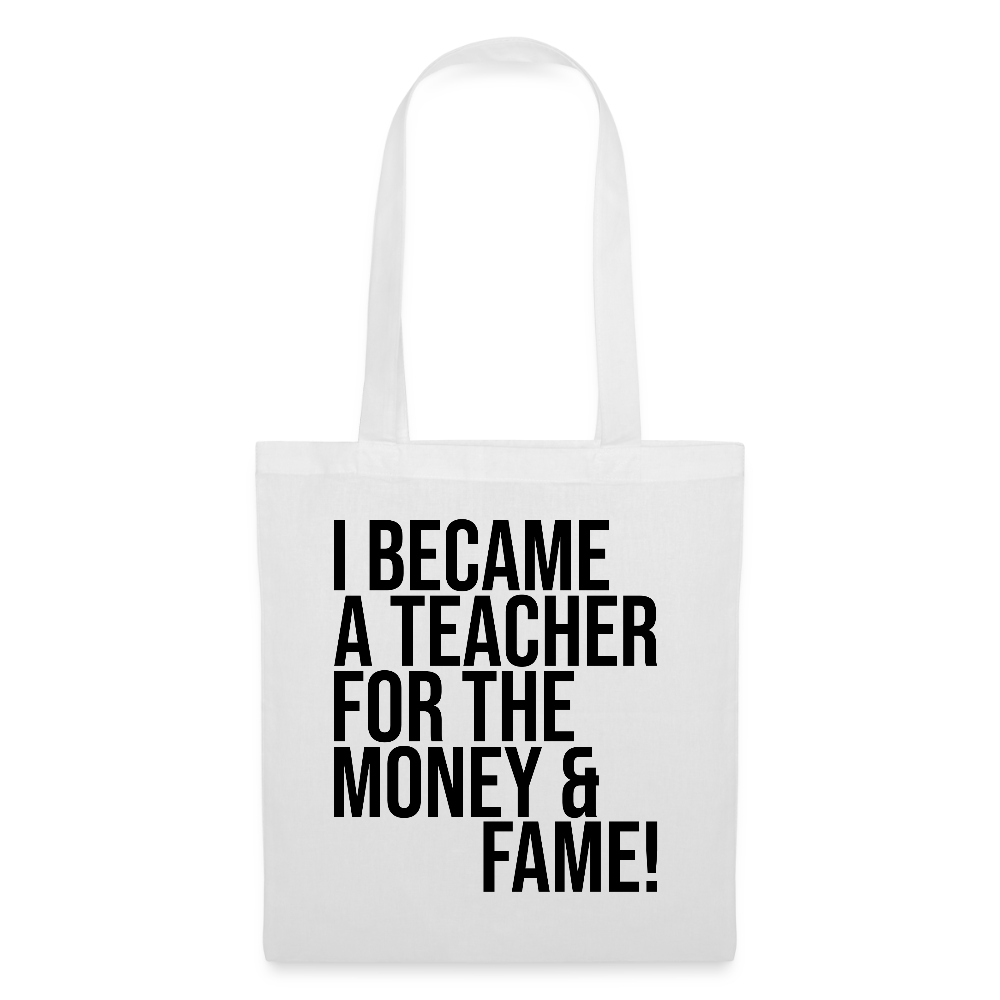 Money & Fame - Stoffbeutel - Weiß