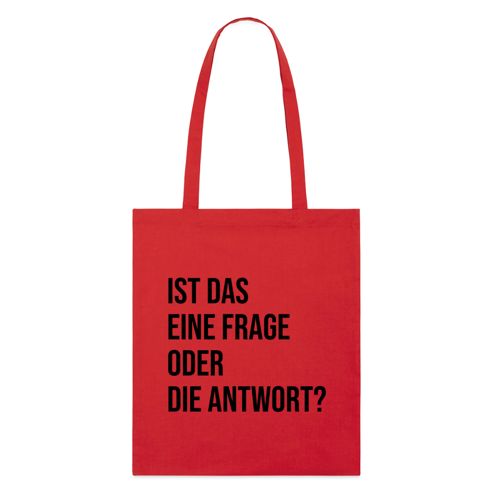 Frage?! - Bio-Stoffbeutel - Rot