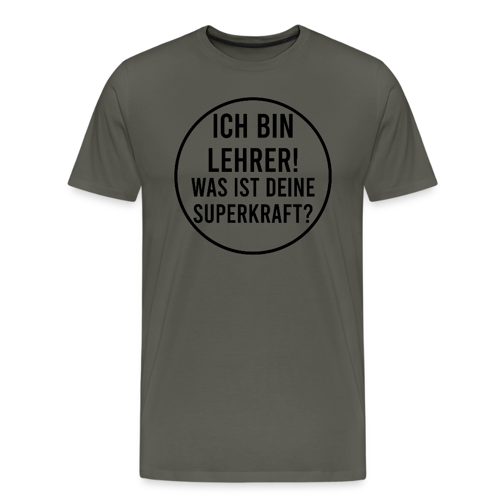Superkraft - Männer Premium T-Shirt - Asphalt