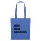 Kaffee. Kreide. Klassenbuch - Stoffbeutel - Hellblau