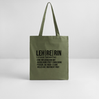 Lehrerin - Bio-Stoffbeutel - Khaki