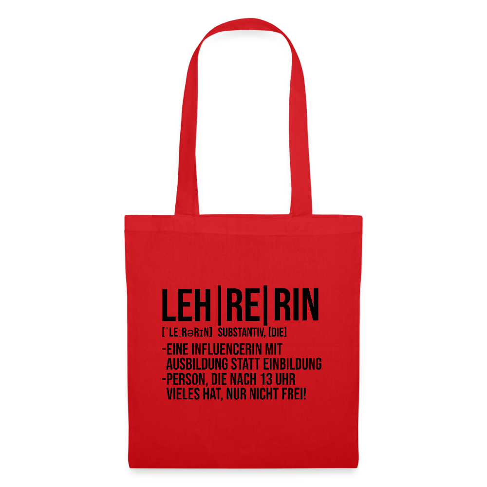 Leh-re-rin Stoffbeutel - Rot