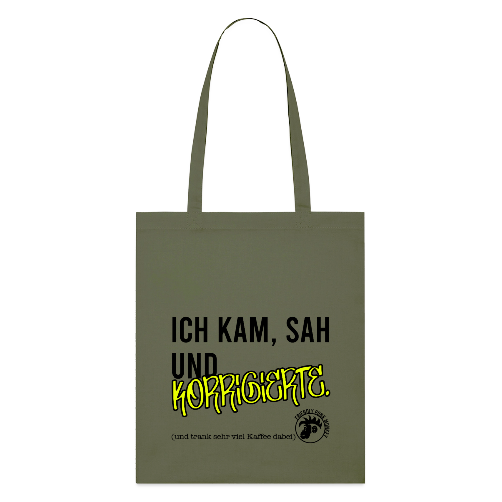 Ich kam, sah - Bio-Stoffbeutel - Khaki