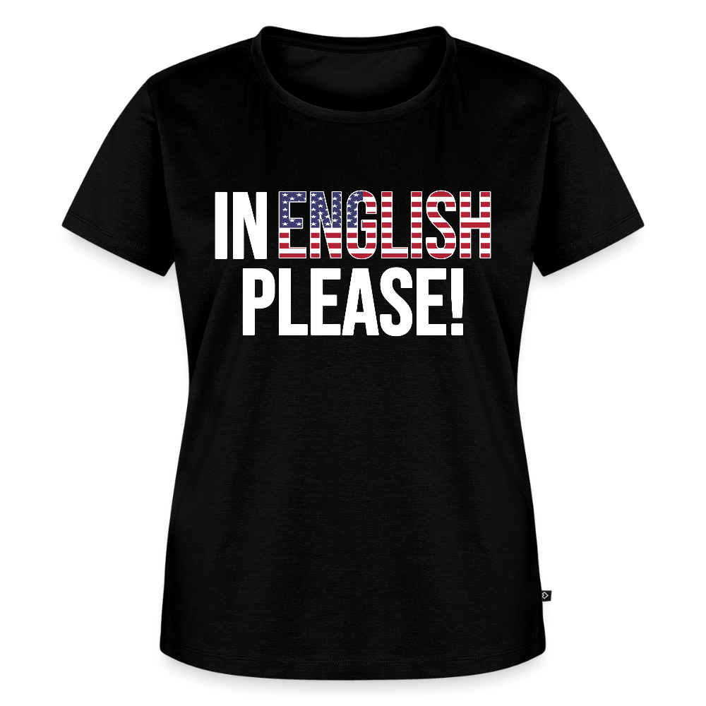 In english please! - Frauen Premium T-Shirt - Schwarz