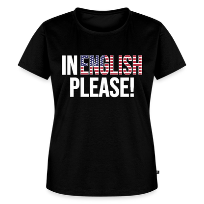 In english please! - Frauen Premium T-Shirt - Schwarz