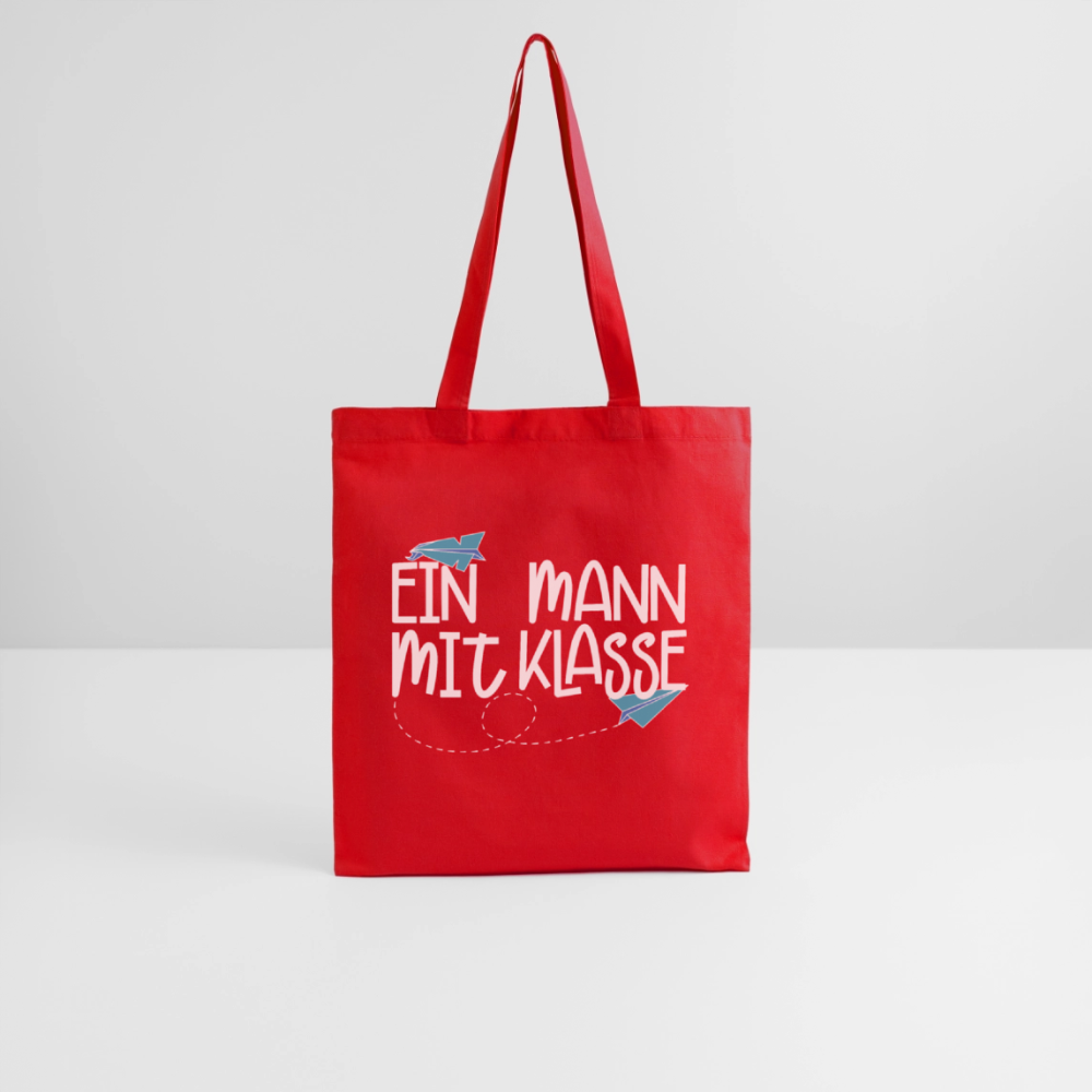 Ein Mann mit Klasse - Stoffbeutel - Rot
