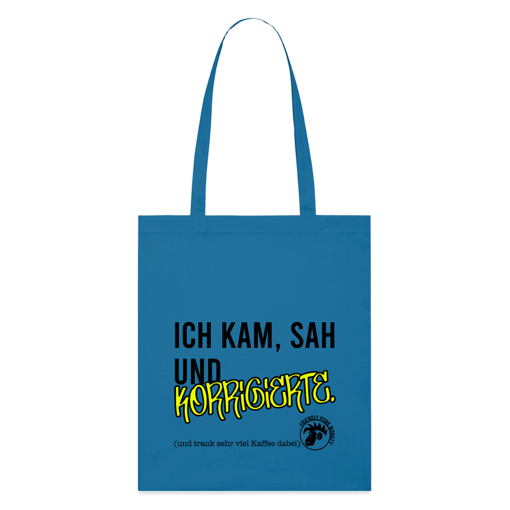 Ich kam, sah - Bio-Stoffbeutel - Königsblau
