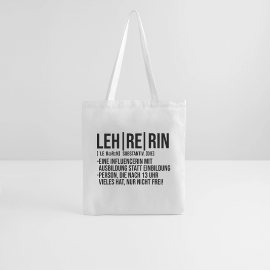 Leh-re-rin Stoffbeutel - Weiß