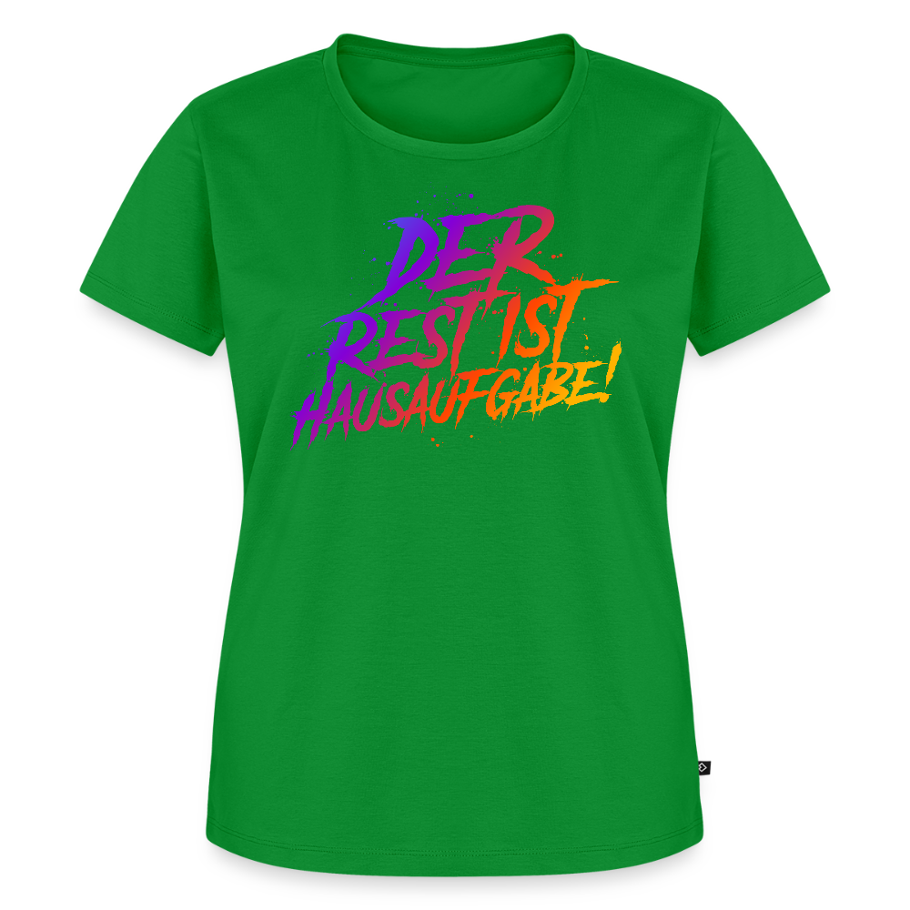 Der Rest ist Hausaufgabe - Frauen Premium T-Shirt - Grün