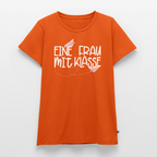 Eine Frau mit Klasse - Frauen Premium T-Shirt - Orange 