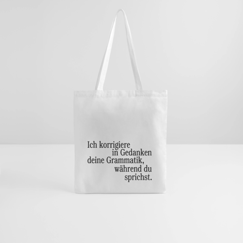 Grammatik - Stoffbeutel - Weiß