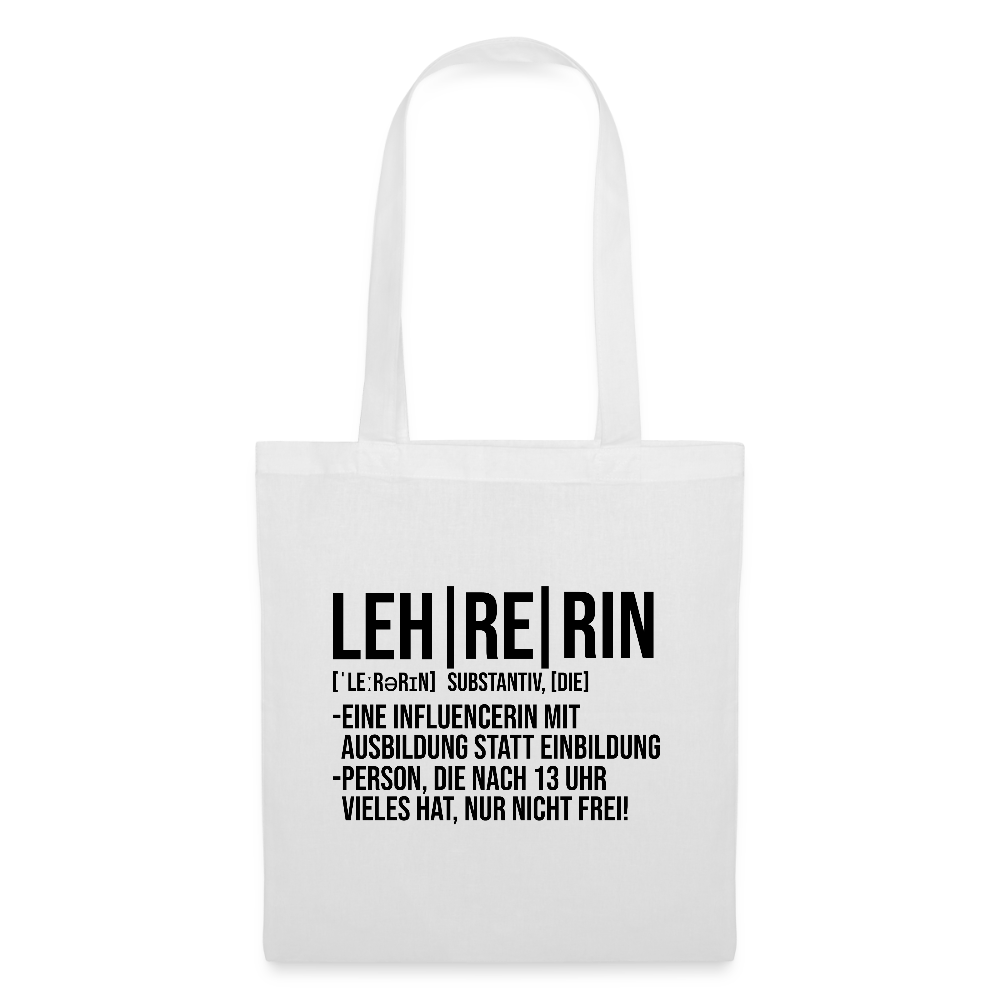 Leh-re-rin Stoffbeutel - Weiß