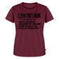 Leh-re-rin - Frauen Premium T-Shirt - Burgunderrot