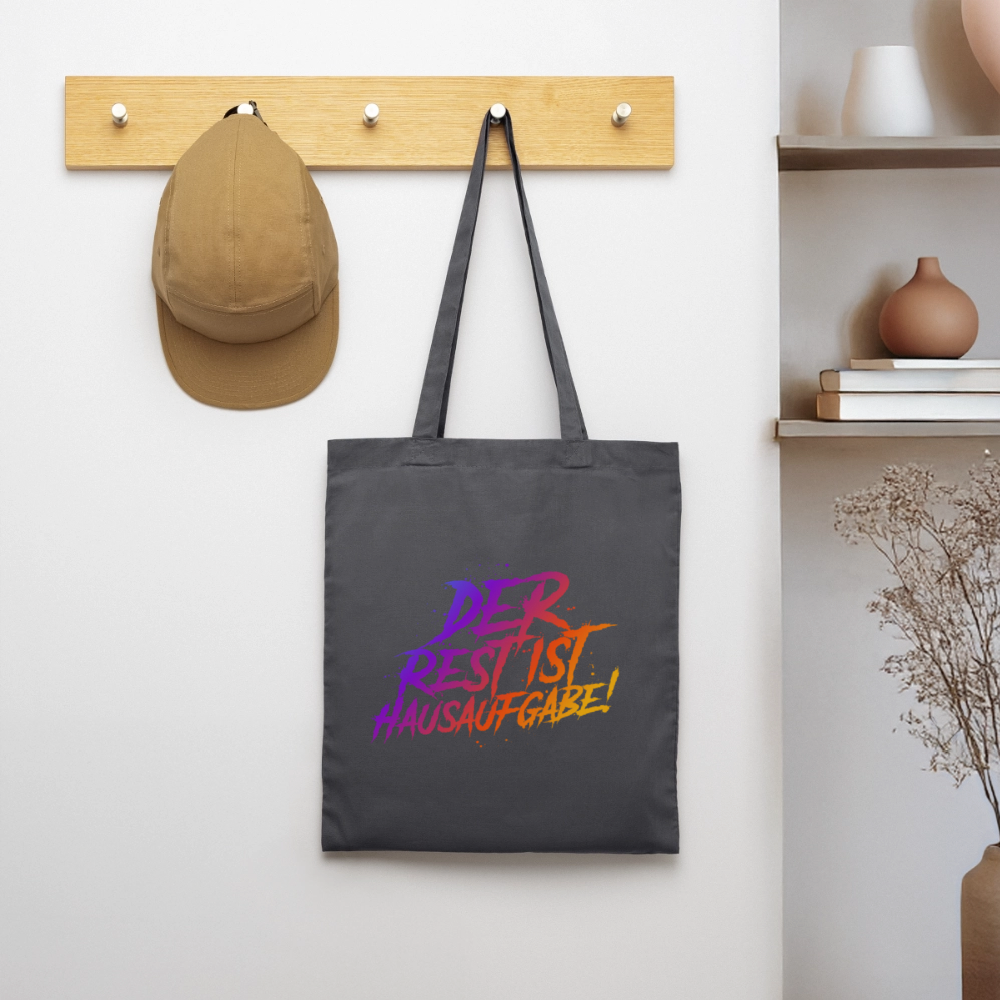 Der Rest ist Hausaufgabe! -  Stoffbeutel - Graphite