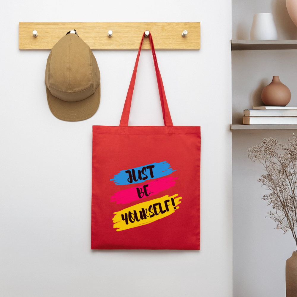 Just be yourself - Bio-Stoffbeutel - Rot