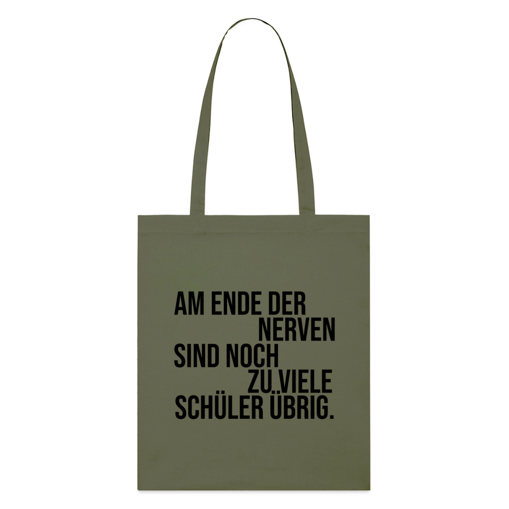 Zu viele Schüler - Bio-Stoffbeutel - Khaki