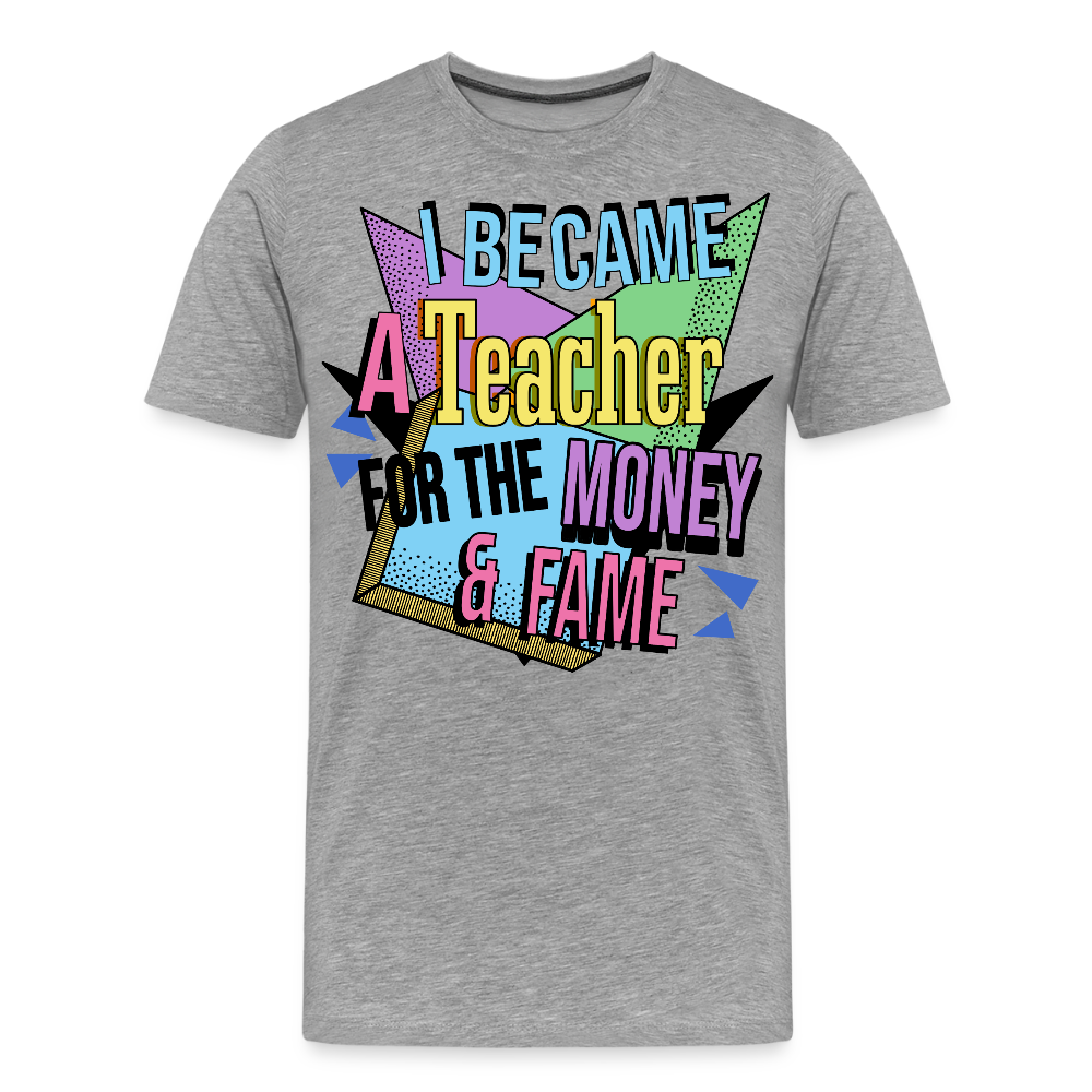 Money & Fame 90´s - Männer Premium T-Shirt - Grau meliert