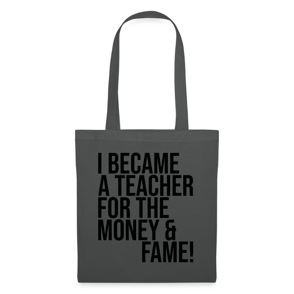 Money & Fame - Stoffbeutel - Graphite
