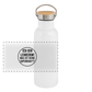Lehrerin Superkraft - Thermosflasche mit Bambusdecke - Weiß