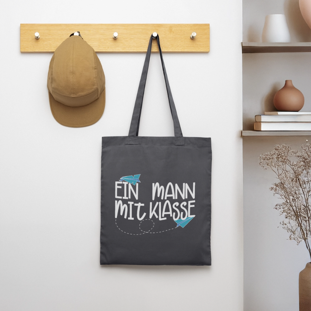 Ein Mann mit Klasse - Stoffbeutel - Graphite